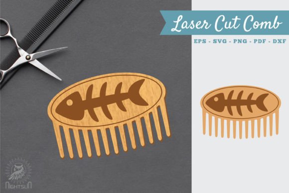 Download Fishbone Laser Cut Comb SVG - Fishbone Collection