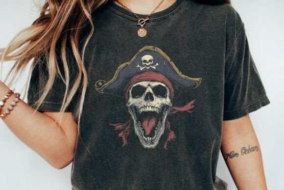 Download Screaming Pirate Skull with Red Band Png - Red Collection