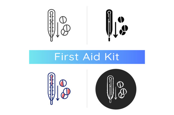 Download Fever Reducer Pills Icon - Red Collection
