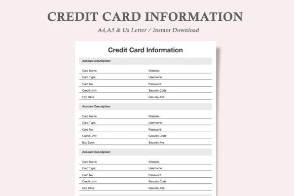 Download Credit Card Information,Finance Planner - Red Collection